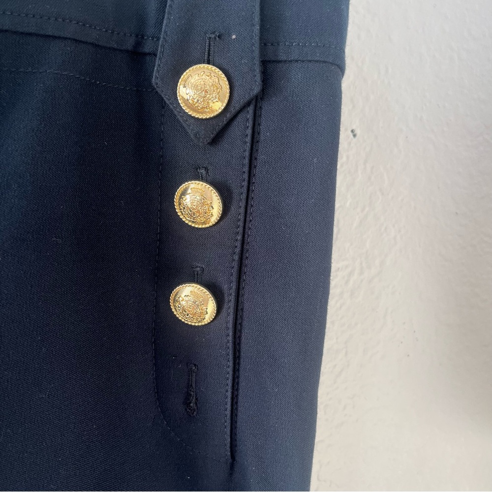 Derek Lam 10 Crosby Robertson Cropped Flare Sailor Trouser Pants Navy Size 16 - Picture 8 of 16